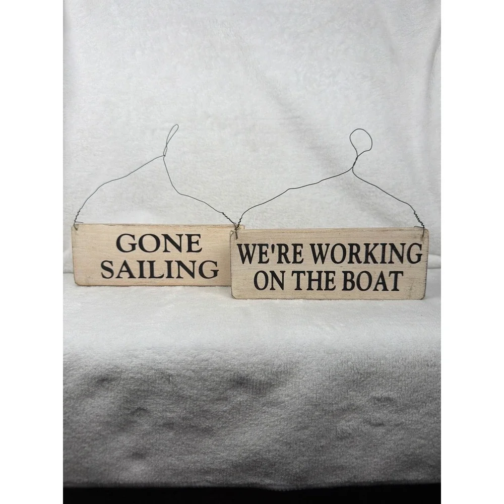 Knock on Wood Inc Hanging Wooden Signs 